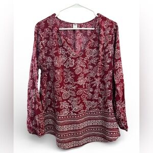 Old Navy Long Sleeve Peasant Blouse Size XL